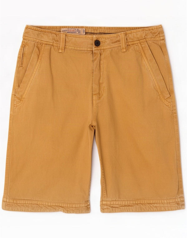 Fat Face Pantalones cortos chinos para hombre grandes W34 Algodón amarillo