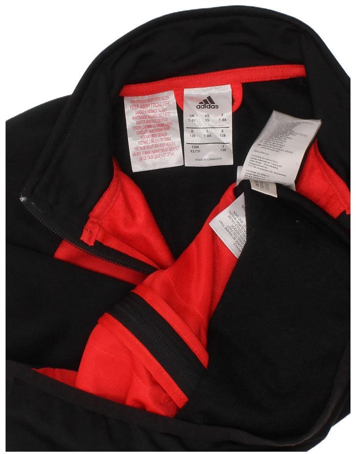 Adidas - Chaqueta de chándal para niño, 7-8 años, color negro, poliéster