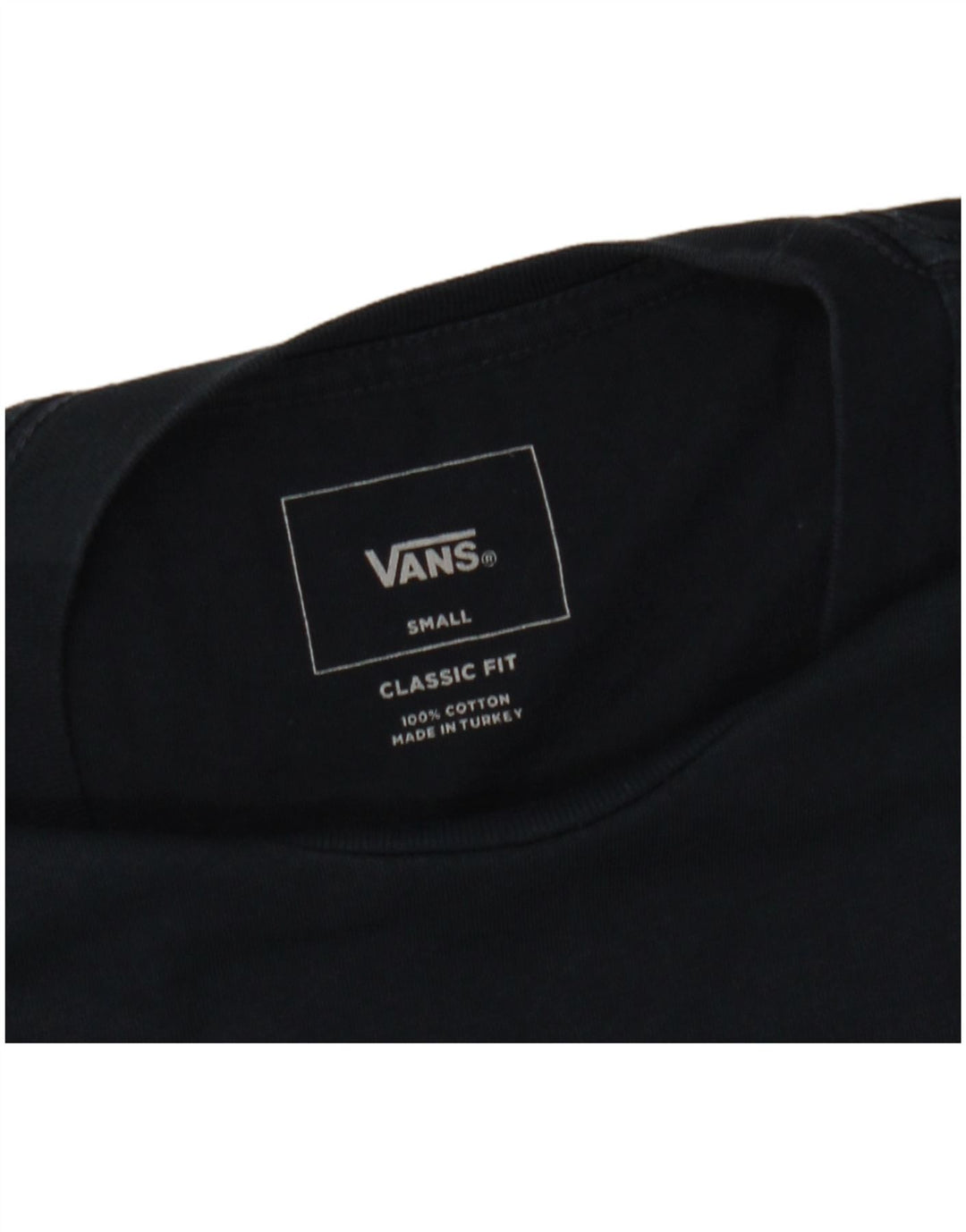 Vans Camiseta con gráfico de ajuste clásico para hombre Top pequeño de algodón azul marino