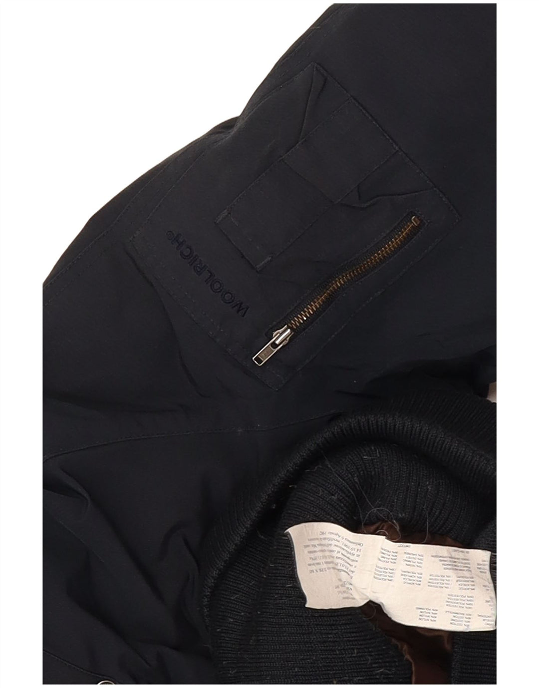 Woolrich Chaqueta acolchada con capucha para mujer UK 12 Medium Azul marino Algodón