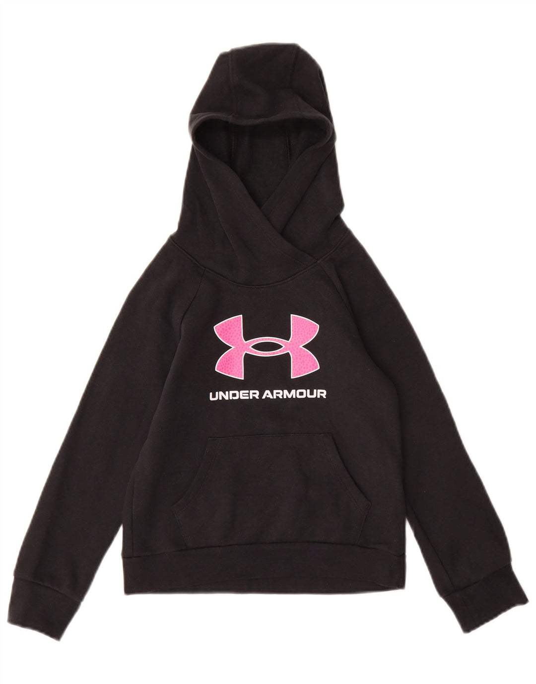 UNDER ARMOUR Sudadera con capucha gráfica para niñas 7-8 años Pequeña Algodón negro