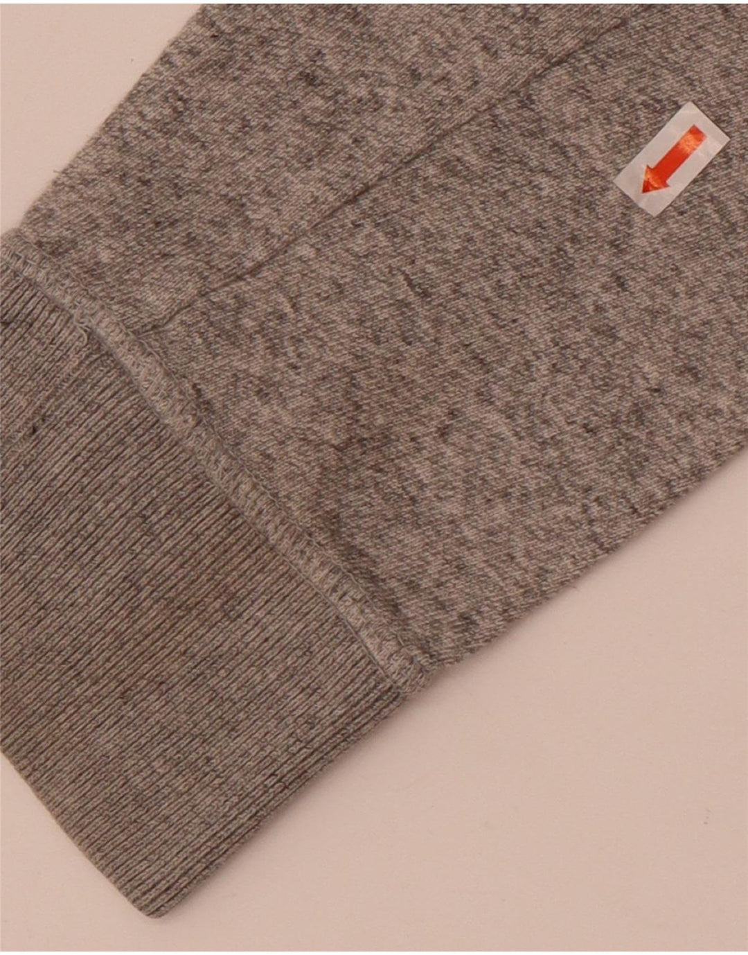 Superdry Hombre Top De Manga Larga De Algodón Moteado Gris Medio