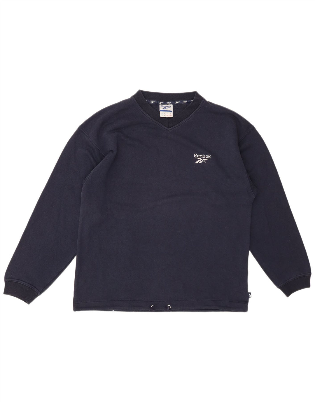 REEBOK Hombre Sudadera Jumper Small Azul Marino Algodón