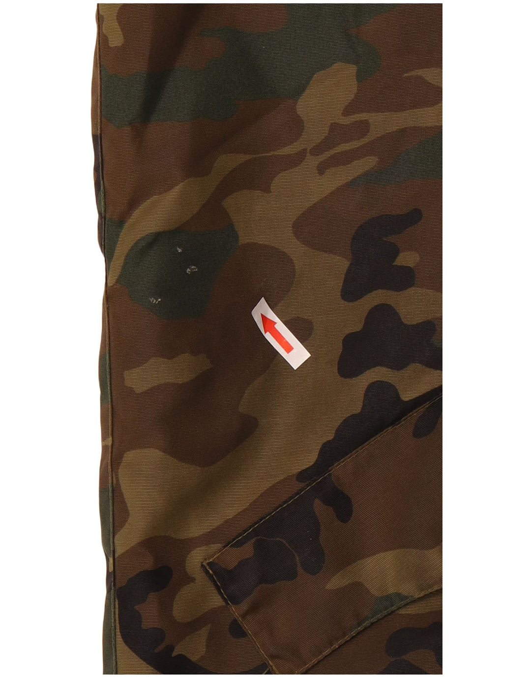 Vintage hombres chaqueta militar Reino Unido 42 XL caqui camuflaje poliéster