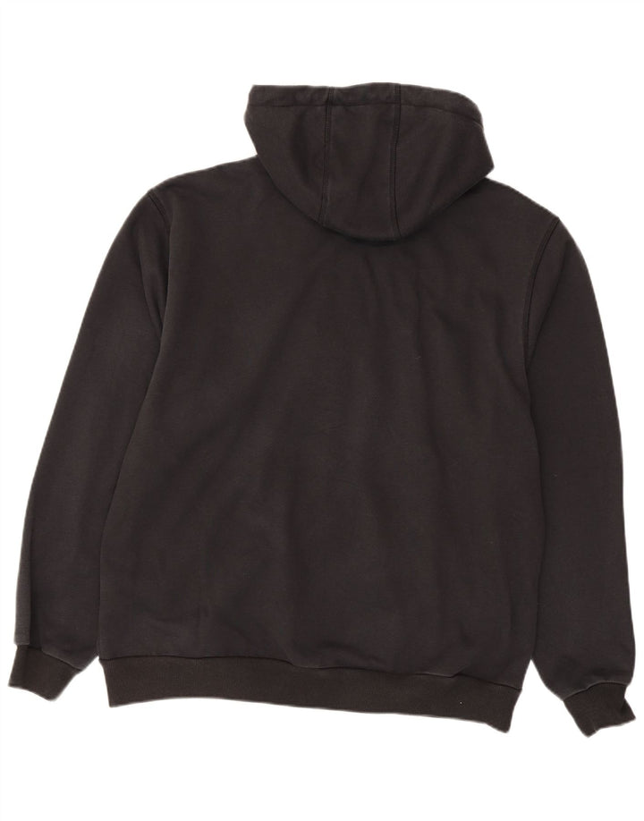 Carhartt Suéter con capucha y cremallera de ajuste relajado para hombre Poliéster negro grande