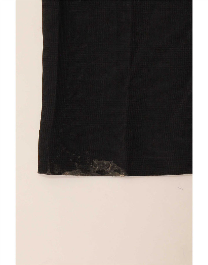 Marks & Spencer Pantalón de traje recto para hombre W36 L33 Poliéster negro