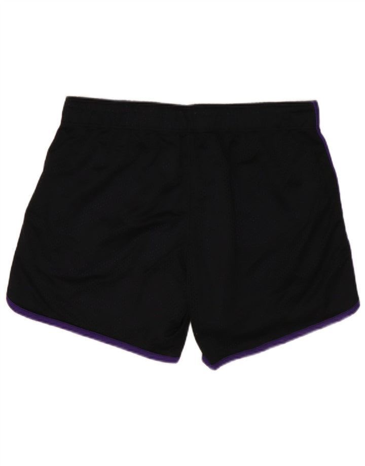 NIKE Pantalones cortos deportivos Dri Fit para mujer UK 12 Mediano Negro Poliéster