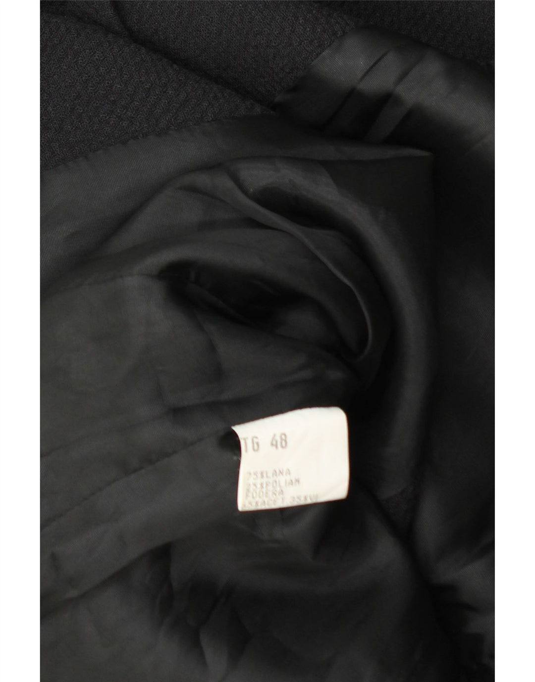 Vintage mujer 4 botones Blazer chaqueta IT 48 XL lana azul marino