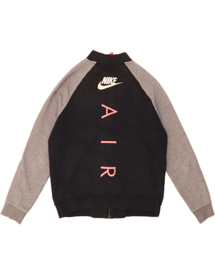 NIKE Mens Graphic Tracksuit Top Jacket Small Black Colourblock Cotton Vintage Nike and Second-Hand Nike from Messina Hembry 