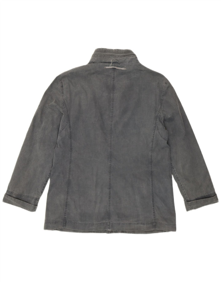 TRUSSARDI Chaqueta utilitaria con capucha para mujer IT 44 Algodón gris medio