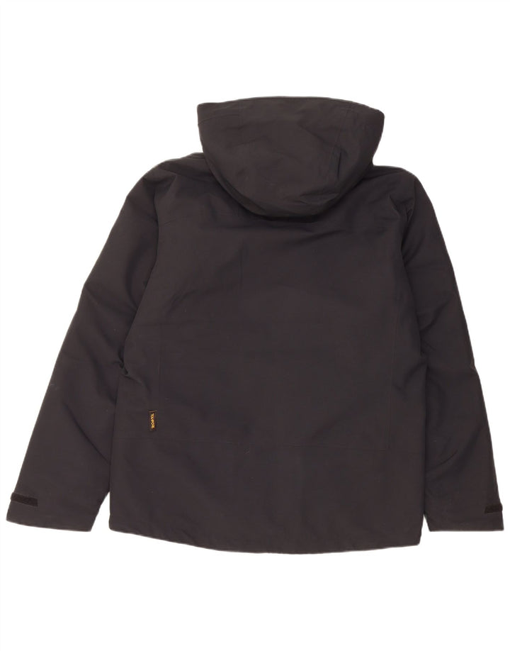 Jack Wolfskin Chaqueta cortavientos con capucha para hombre UK 34 Small Poliéster negro
