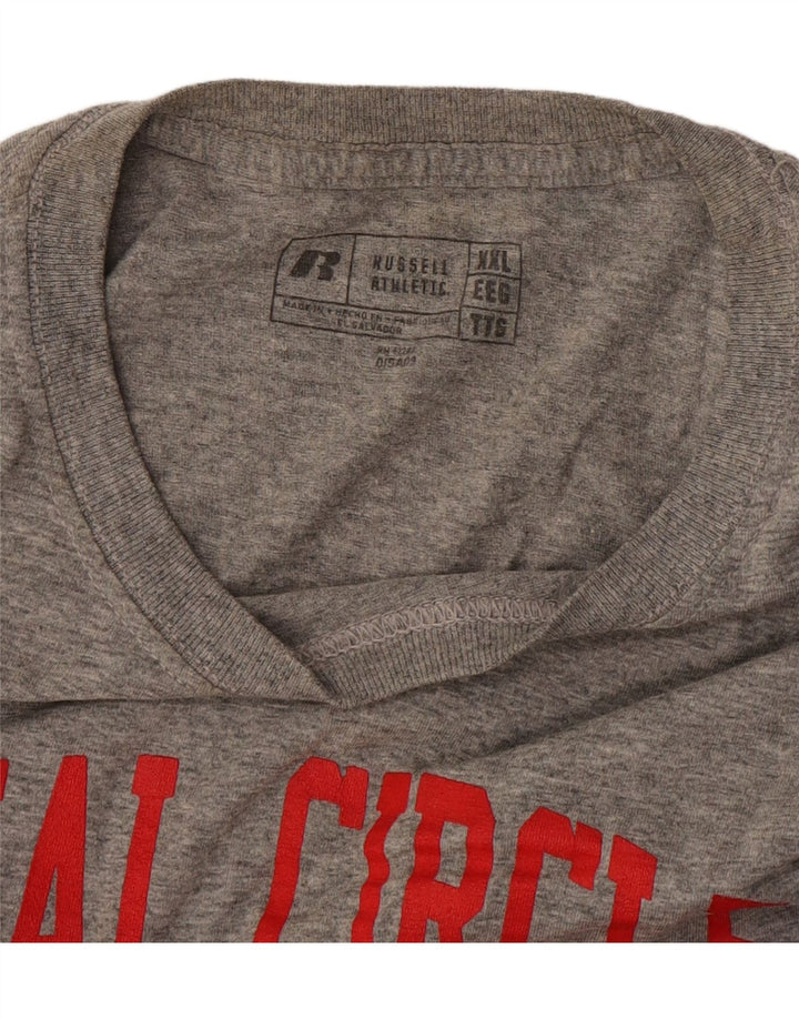 Russell Athletic Camiseta gráfica para hombre Top 2XL Gris