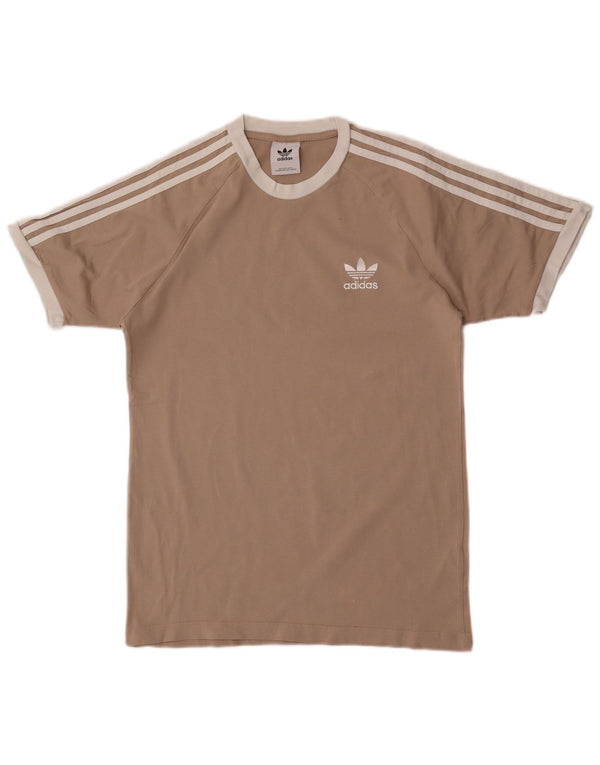 Adidas Camiseta Hombre Top Small Marrón Algodón Retro