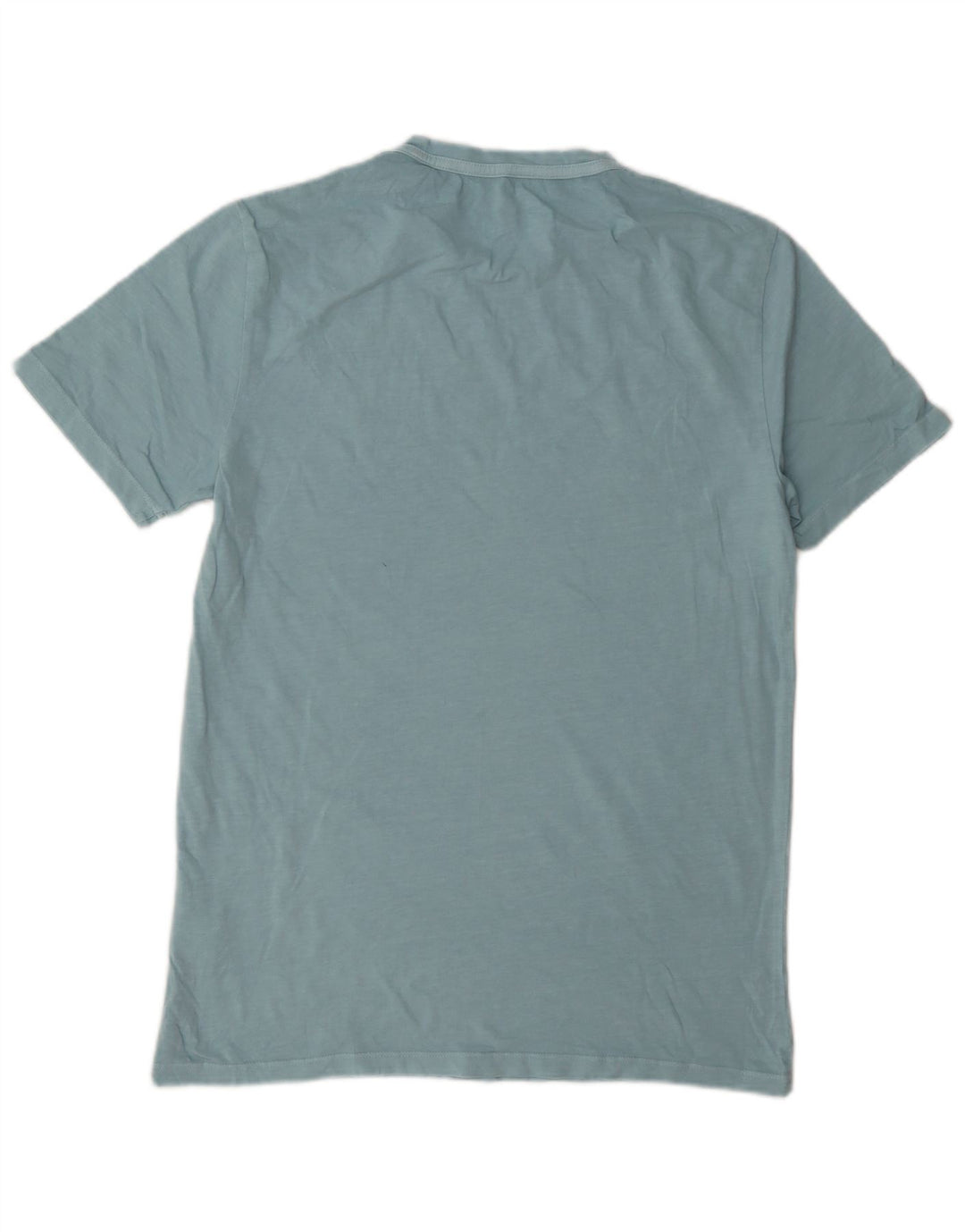 All Saints Hombre Regular Fit Camiseta Top Algodón Azul Medio
