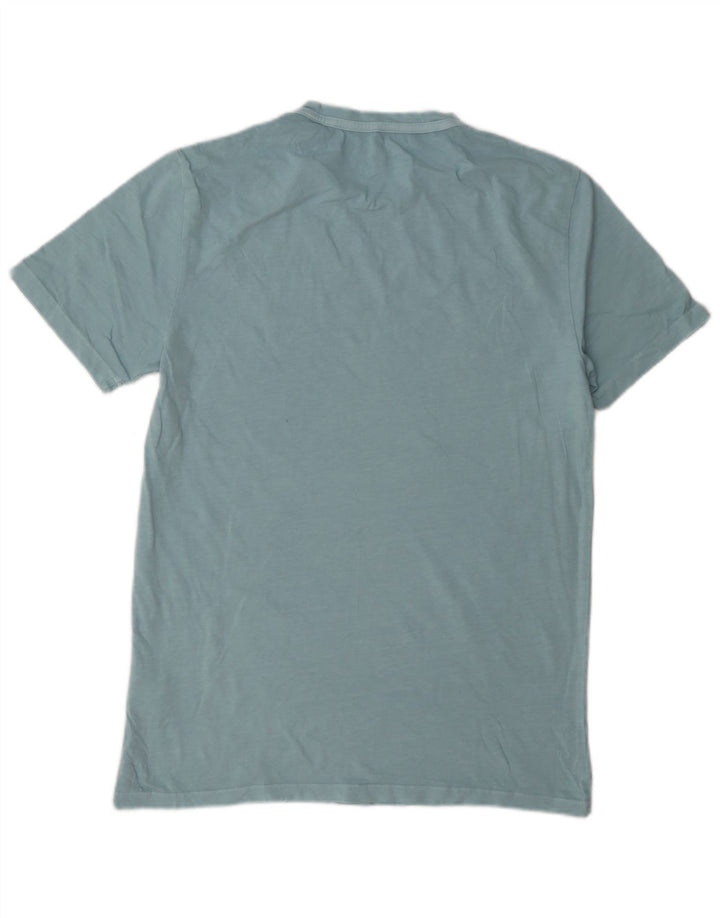All Saints Hombre Regular Fit Camiseta Top Algodón Azul Medio