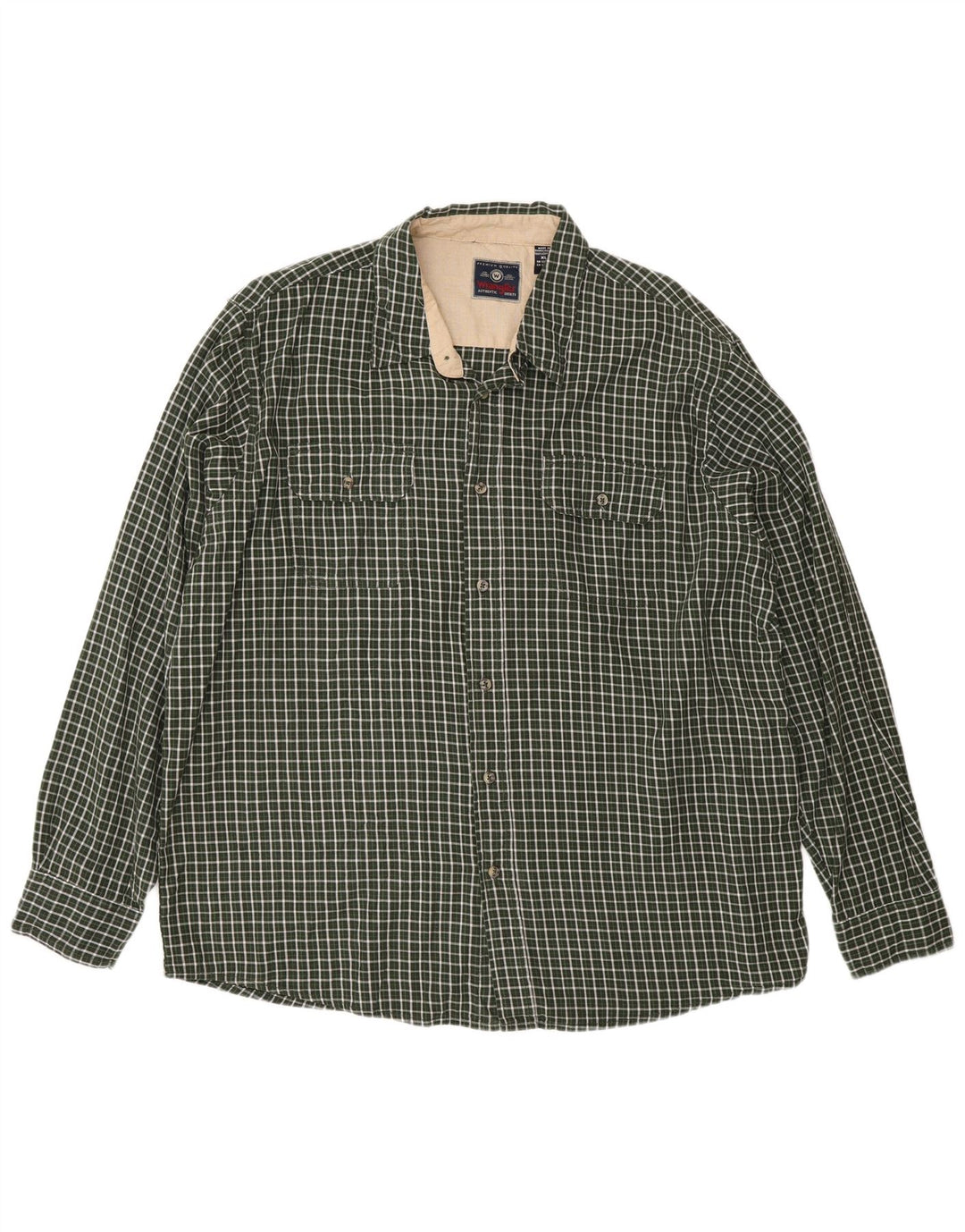 Wrangler Camisa De Franela Hombre XL Cuadros Verdes