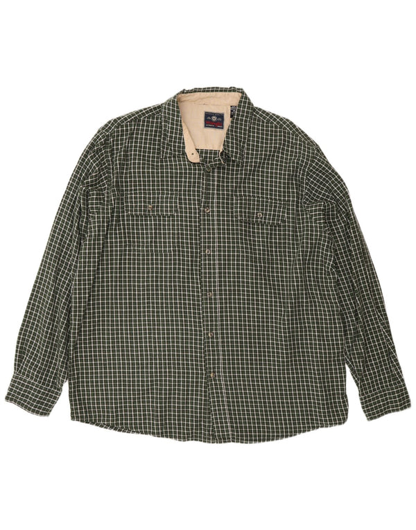 Wrangler Camisa De Franela Hombre XL Cuadros Verdes
