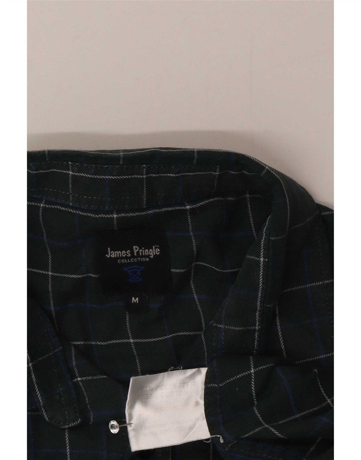 James Pringle Camisa de franela para hombre Poliéster a cuadros verde medio