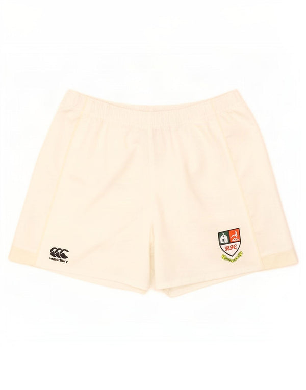 Pantalones cortos deportivos con gráficos para hombre Canterbury UK 42 Large Off White Poliéster
