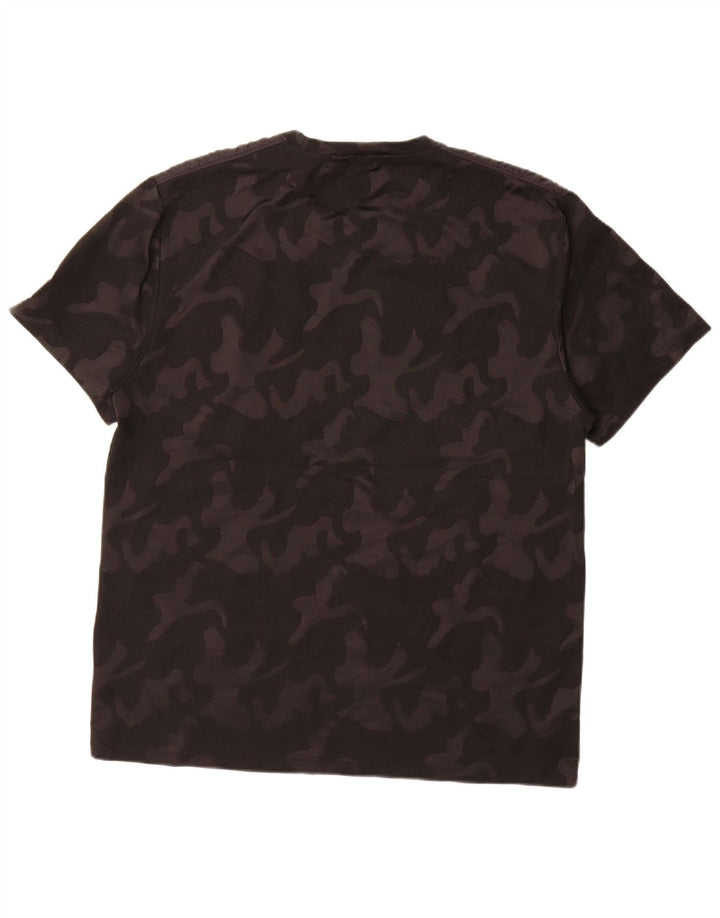 DKNY Camiseta Hombre Top XL Negro Camuflaje Poliéster