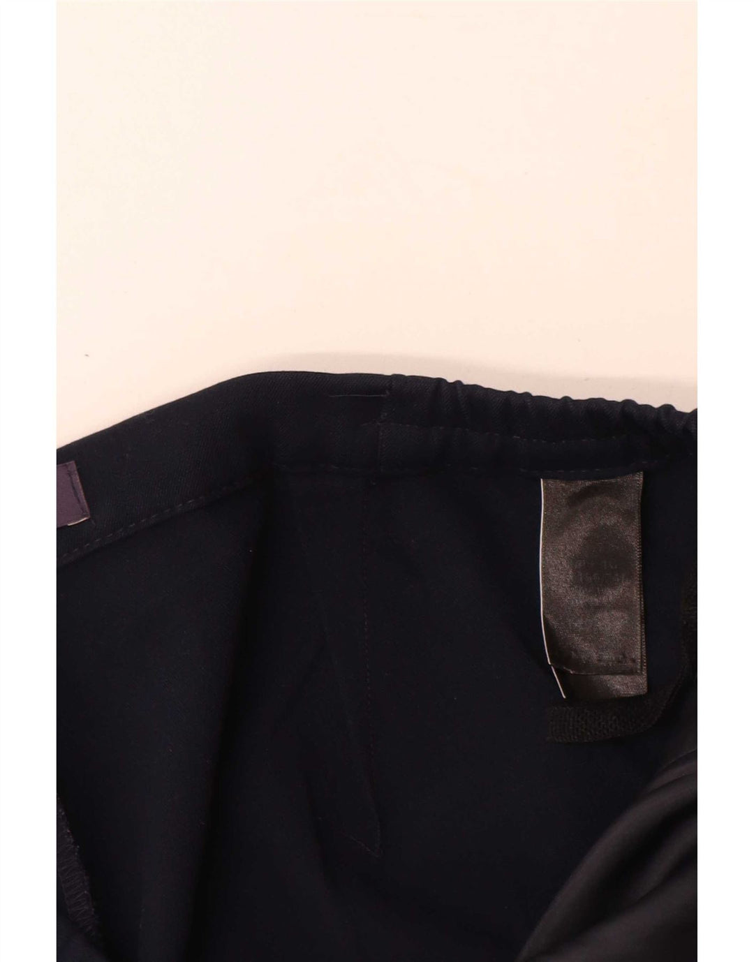 Pantalones casuales rectos para mujer Marks & Spencer W32 L28 Poliéster azul marino