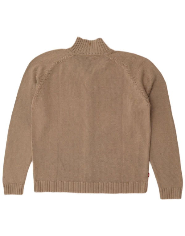 Levi's Cárdigan con cremallera completa para hombre XL Algodón beige