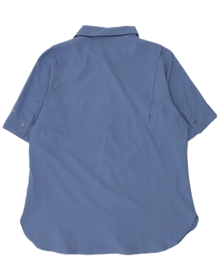 Columbia Camisa de manga corta para mujer UK 44 Poliéster azul medio
