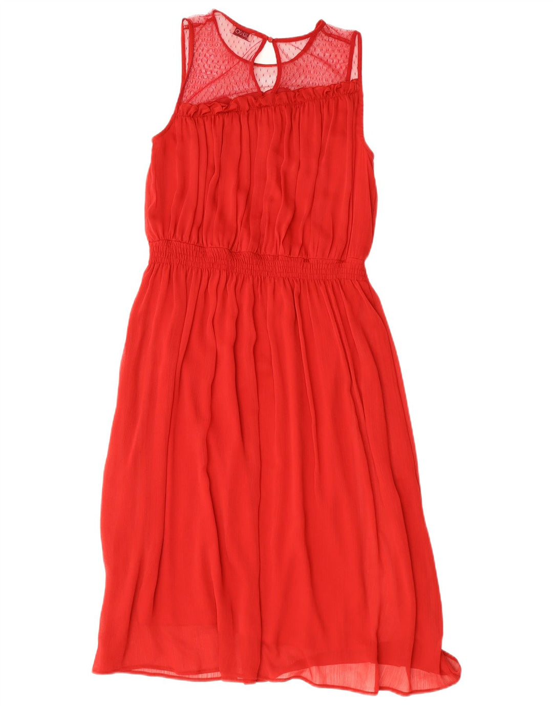 LIU JO Vestido largo sin mangas para mujer UK 42 Medio Rojo
