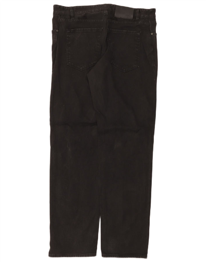 Vaqueros Hugo Boss Hombre Rectos W32 L32 Algodón Negro