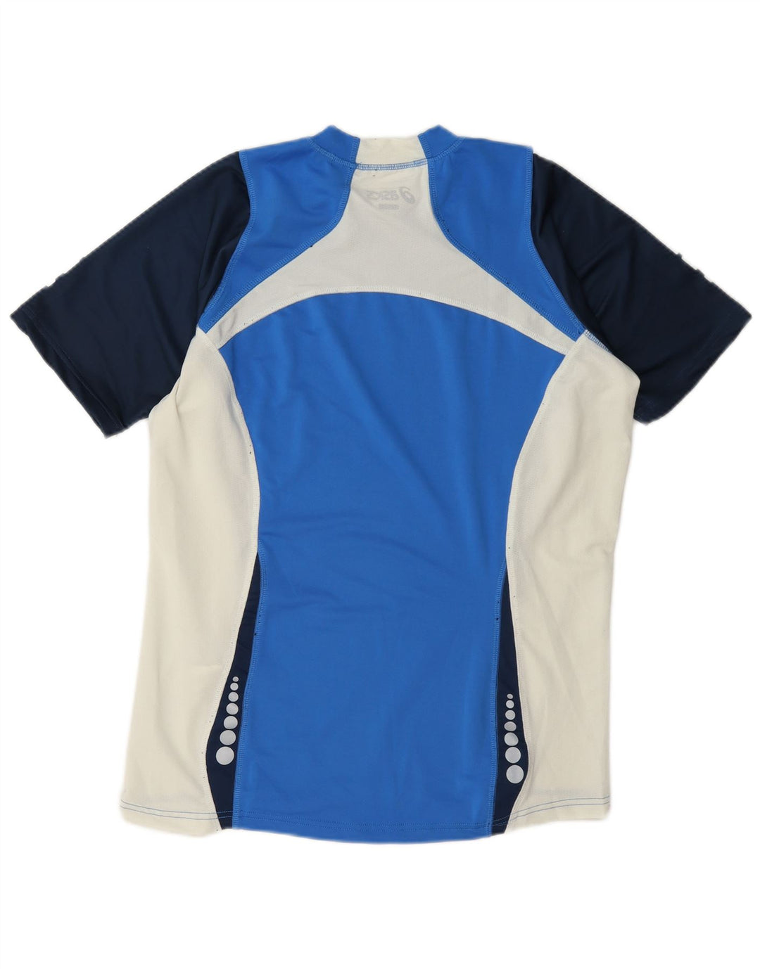 Asics Hombre Camiseta Top Azul Medio Colorblock Poliéster