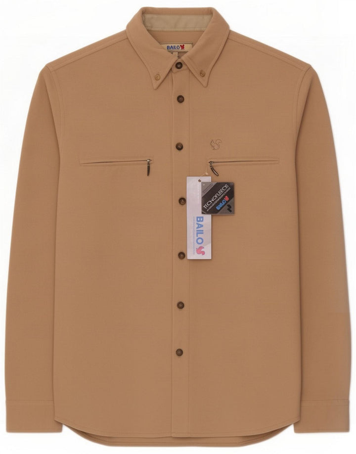 Bailo Camisa polar para hombre Poliéster beige grande