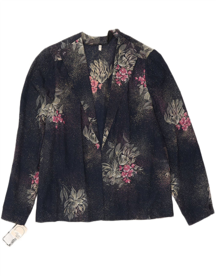 Conjunto de 2 piezas para mujer VINTAGE IT 50 XL Poliéster floral azul marino