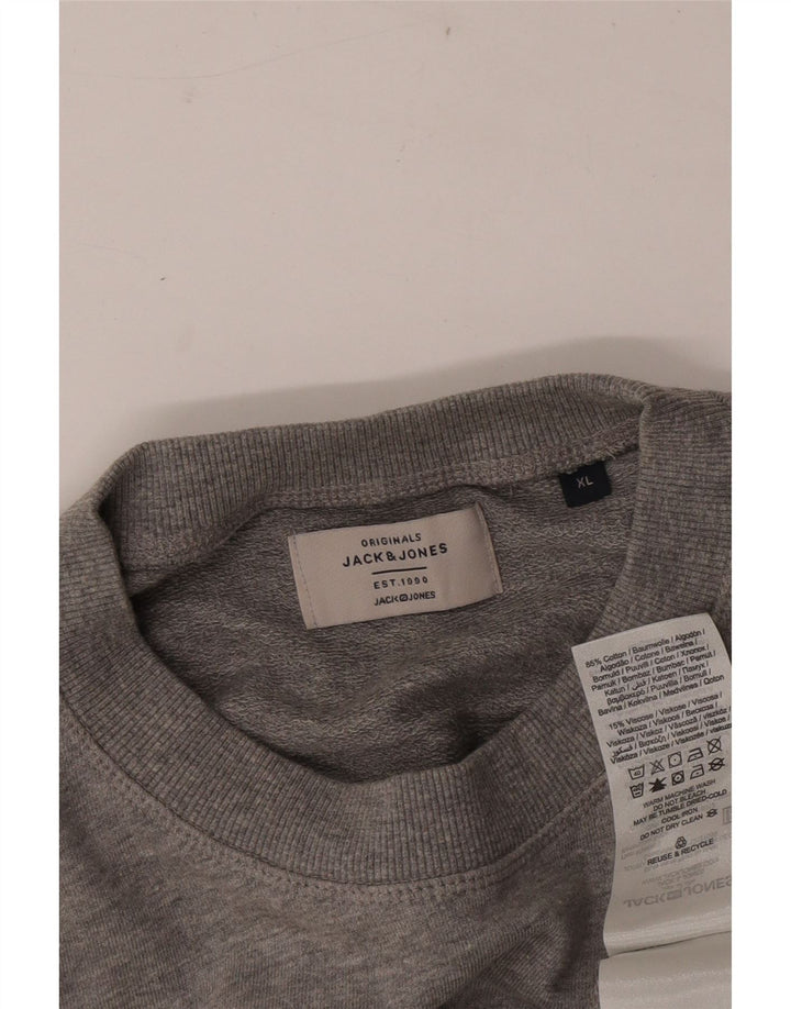 Jack & Jones Hombre Sudadera Jumper XL Gris Algodón