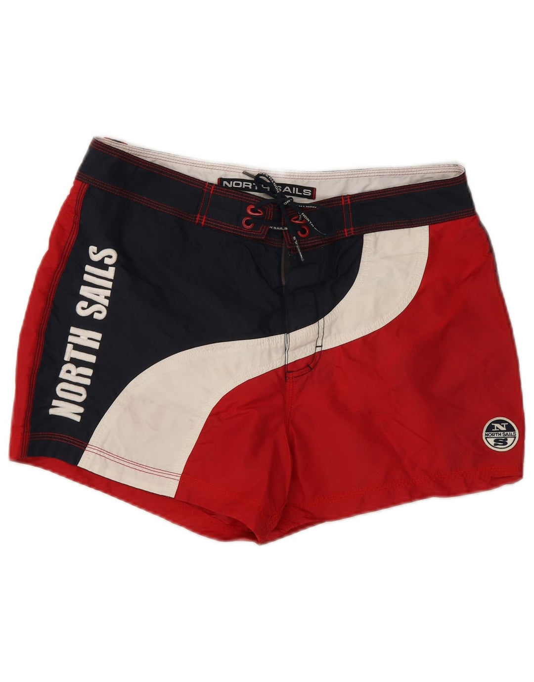 North Sails Hombre Bañador Gráfico Pequeño Rojo Colorblock Poliamida