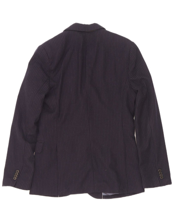 Gap Chaqueta tipo blazer de 2 botones para hombre UK 36 Small Lana a rayas azul marino