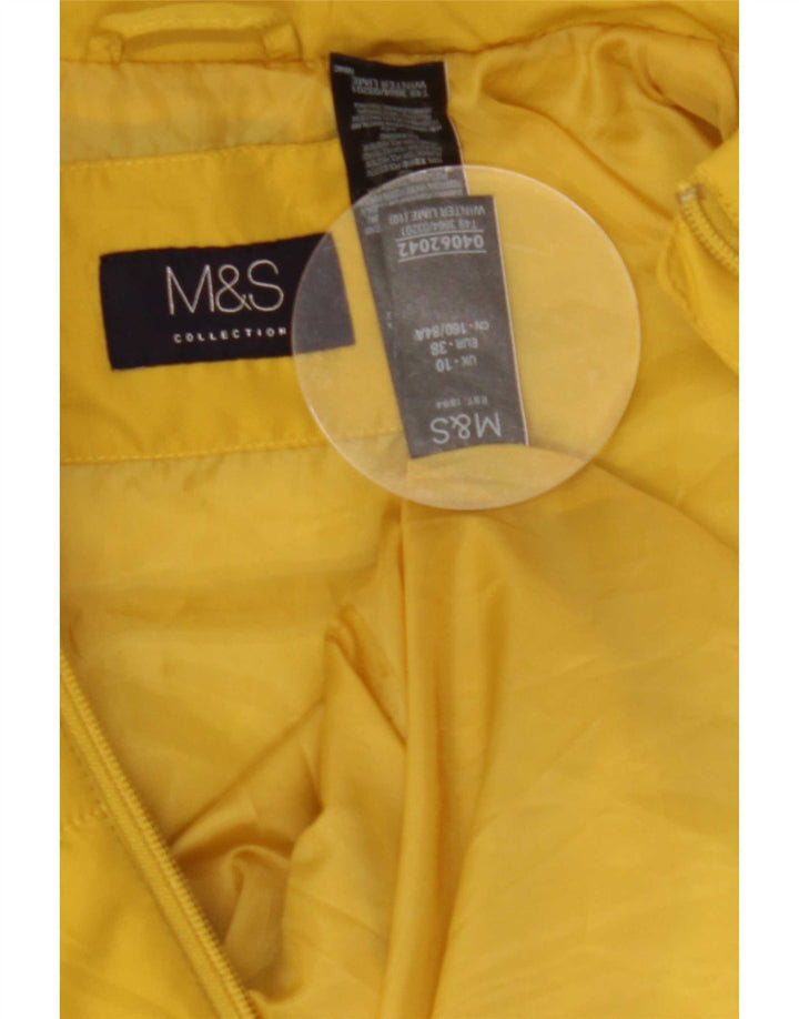Marks & Spencer Chaqueta acolchada para mujer UK 10 Small Amarillo Poliéster