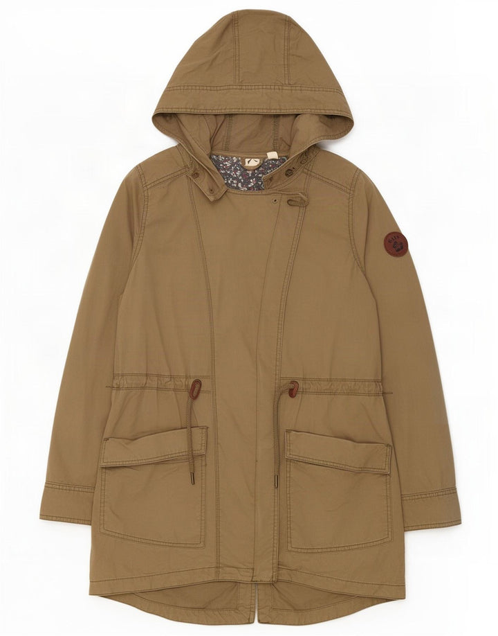 Roxy Parka con capucha para mujer UK 44 Algodón caqui mediano
