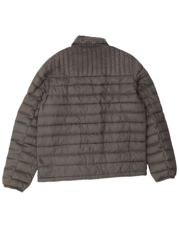 Tommy Hilfiger Chaqueta acolchada para hombre UK 38 Nylon gris medio