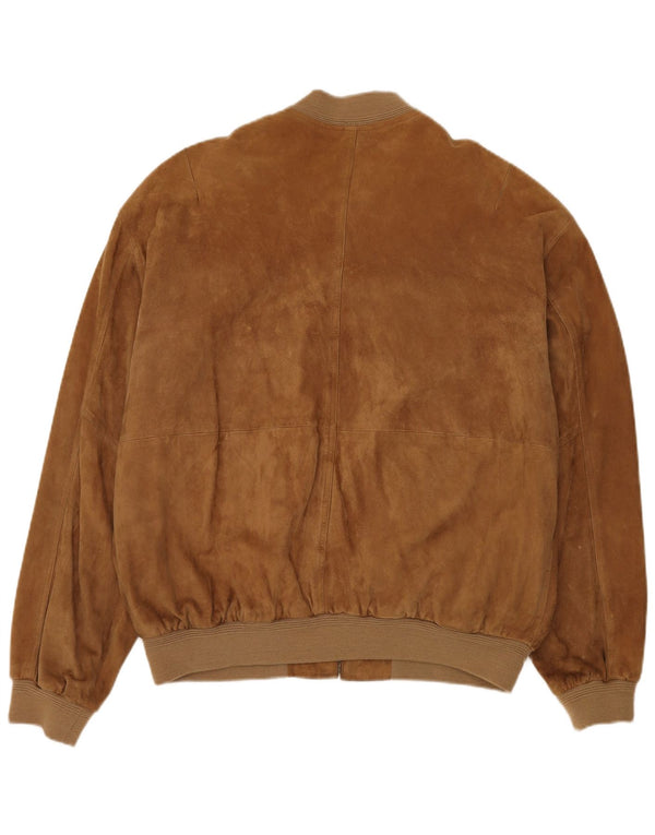 McNeal Chaqueta bomber de ante para hombre UK 44 2XL Cuero beige