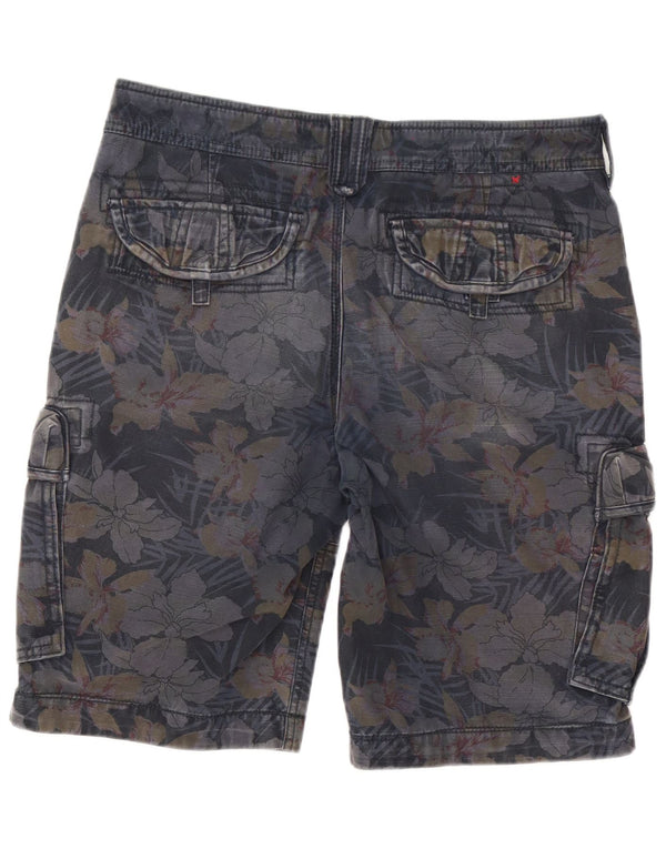 Pantalones cortos cargo para hombre Fat Face W34 Algodón floral azul marino grande