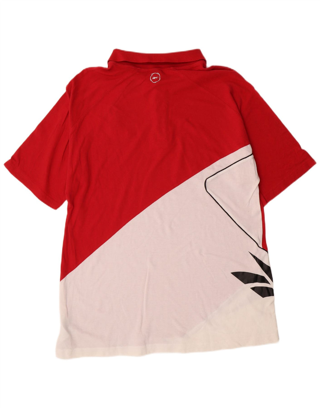 REEBOK Polo gráfico para hombre 2XL Algodón color block rojo