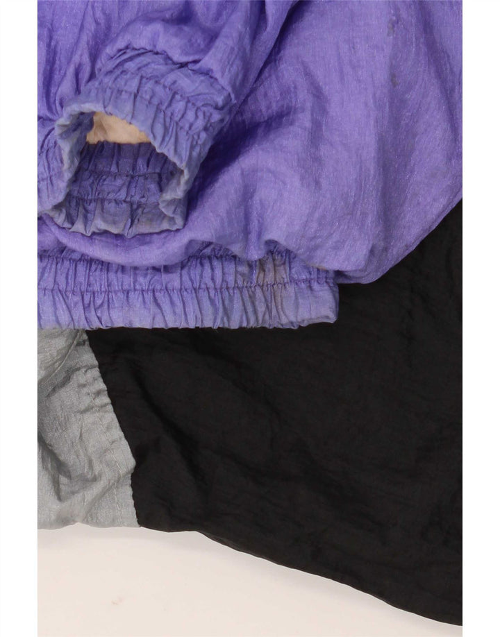 Chándal completo vintage para hombre grande color morado poliamida