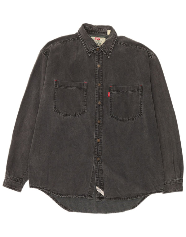 Levi's Hombre Camisa Vaquera De Algodón Gris Medio