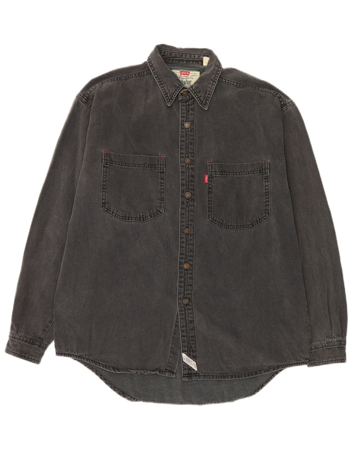 Levi's Hombre Camisa Vaquera De Algodón Gris Medio
