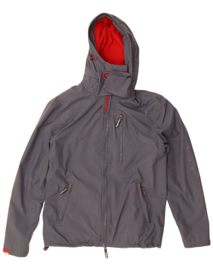 SUPERDRY Chaqueta cortavientos con capucha Windhiker para hombre UK 38 Medium Grey
