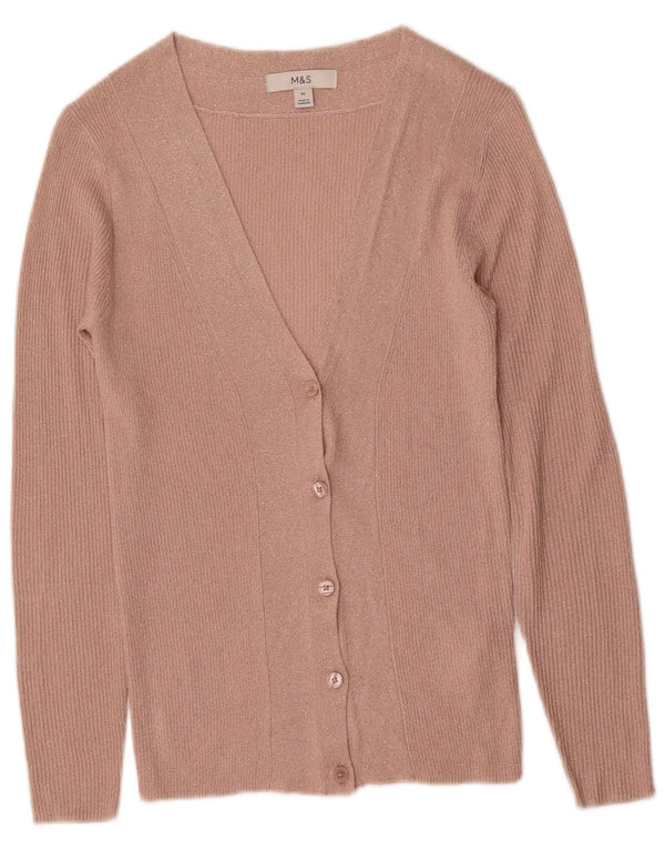 Marks & Spencer Suéter tipo cárdigan para mujer UK 6 XS Viscosa rosa