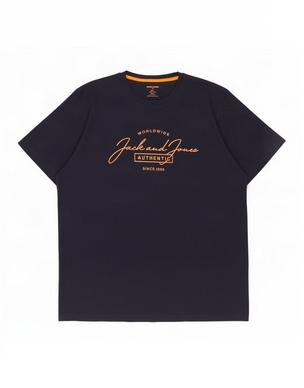 Jack & Jones Camiseta gráfica para hombre Top 2XL Azul marino Algodón