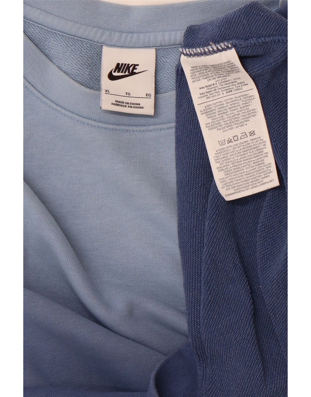 NIKE Sudadera Jumper Jumper XL Azul Colorblock Algodón