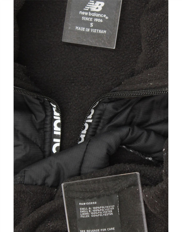 NEW BALANCE Womens Fleece Jacket UK 10 Small Black Polyester Vintage New Balance and Second-Hand New Balance from Messina Hembry 
