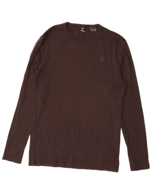 G-Star Hombre Top Manga Larga Algodón Negro Mediano